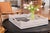Boho Chic Artifacts Rattan Scallop Collection Square Tray with Cutout Handles in White Wash - 20" For Sale - Image 3 of 8