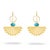 Cleopatra Sunburst Turquoise Gold Earrings, A Pair For Sale - Image 10 of 10