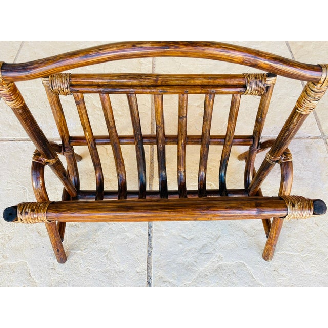 Vintage bamboo rattan magazine rack 1970s/1980s Piece is In very good original and vintage condition with very light marks...
