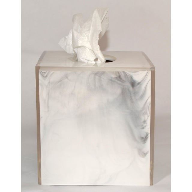 This Luxury luminous Marble and Lucite encased bathroom Accessories brings natural elegance to the home. Stores and...
