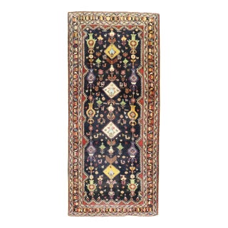 19th Century Tribal Shiraz Gallery Rug, 4'11'' X 11'8'' For Sale