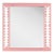 Fleur Home Audubon Spruce Square Mirror in Pink Punch, 48x48 For Sale