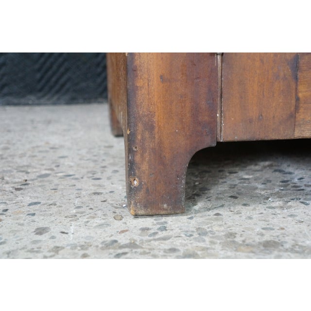 Late 19th Century Rare Primitive Antique American Farmhouse Oak Dry Sink Stepback Hutch Cupboard For Sale - Image 11 of 18