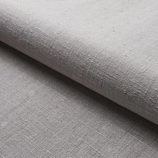 Sample - Schumacher Marco Performance Linen Fabric in Dove For Sale