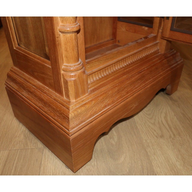 Hermle North America Red Oak Moonphase Grandfather Clock For Sale - Image 12 of 18