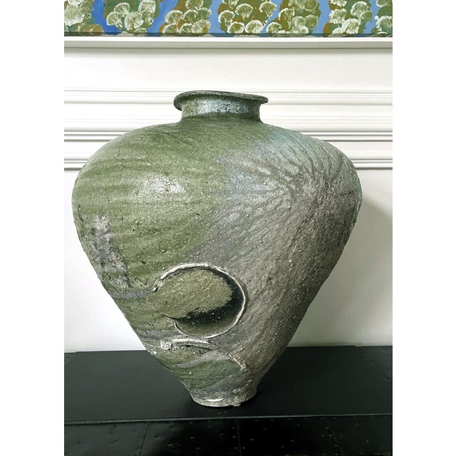 Massive Ceramic Jar Tsubo by Japanese Potter Yui Tsujimura For Sale - Image 4 of 18