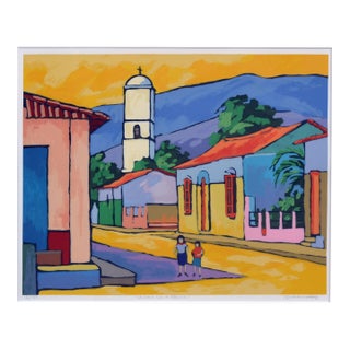 Calle De La Ermita, Valencia Spain, Limited Edition Screen Print by Guido Lopez For Sale