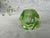 Contemporary Vintage Faceted Green Glass Candlestick Holder or Paperweight For Sale - Image 3 of 11