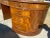 Victorian Vintage Maitland Smith Oval Partners Desk Victorian Burl Wood Style, Needs Restoration For Sale - Image 3 of 12