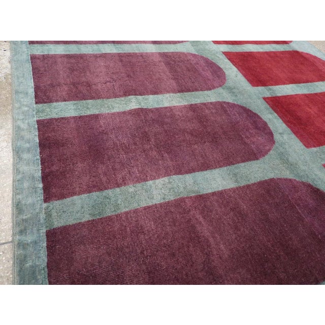 Galerie Shabab Collection Mid-20th Century Turkish Anatolian Deco Style Carpet For Sale - Image 4 of 8