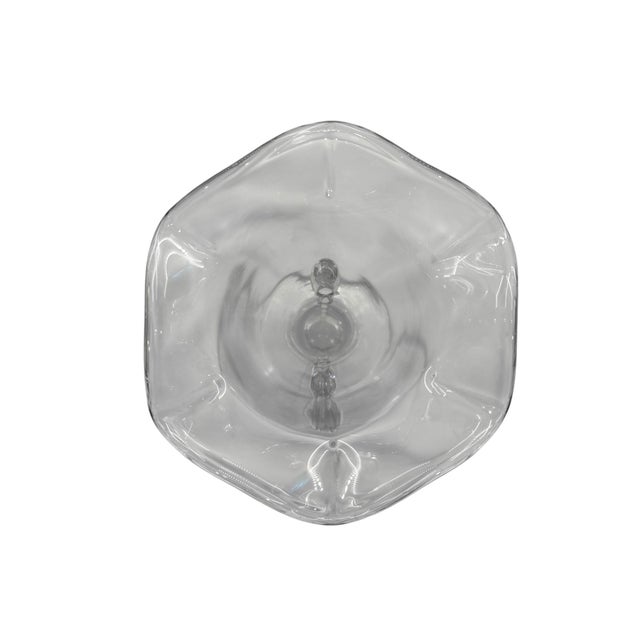 Transparent Mid 20th Century Imperial Glass Candlewick Plain Top Crimped Vases For Sale - Image 8 of 8