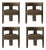 Brooklyn Dining Chairs by Porus Studio, Set of 4 For Sale