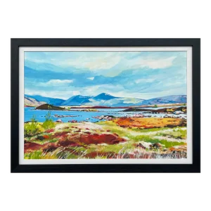 Colourful Abstract Landscape Painting of Scottish Highlands Contemporary Artist