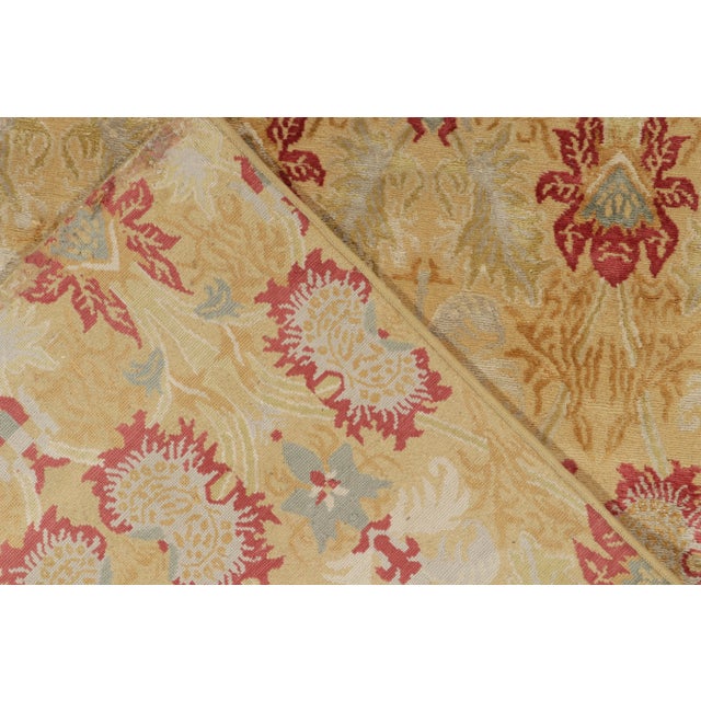 Spanish European Style Runner in Gold, Red & Gray Floral Pattern by Rug & Kilim For Sale In New York - Image 6 of 6