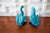 Chinese 1960s Mid-Century Chinese Ceramic Turquoise Ducks - a Pair For Sale - Image 3 of 8