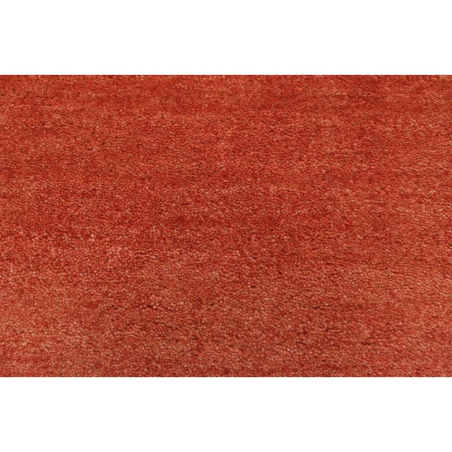 Textile Gabbeh Runner 2’7” X 8’2” Red Wool Contemporary Hand-Knotted Oriental Rug For Sale - Image 7 of 13