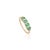 1 Carat Emerald Bezel-Set Band Ring Size 5 With Diamond Accents in 14k Gold For Sale - Image 4 of 16