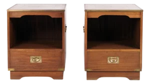Bedside Tables in Mahogany with Leather Top by Bevan Funnell, 1960s, Set of 2