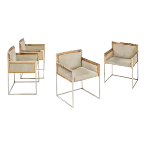 Set of Four Armchair by Alain Delon for Maison Jansen