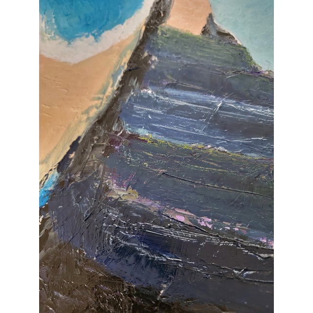 2020s Cliffside 4, Contemporary Seascape Landscape Oil Painting For Sale - Image 5 of 13