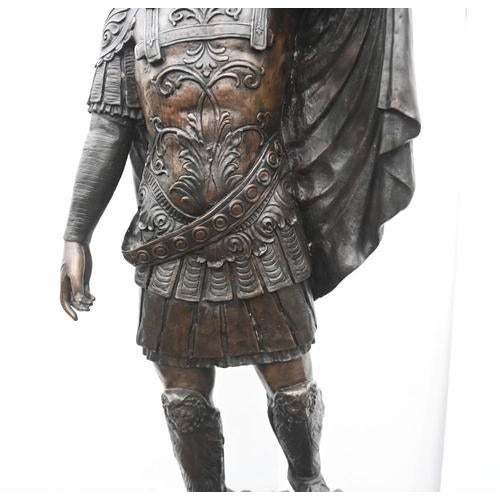 Bronze Roman Gladiator Statue Lamps, Set of 2 For Sale - Image 16 of 18