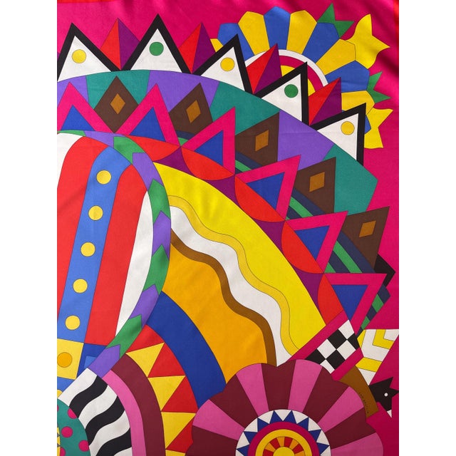 Textile HERMÈS CHEVAL de FÊTE Silk Scarf 2021 designed by Jan Bajtlik For Sale - Image 7 of 10