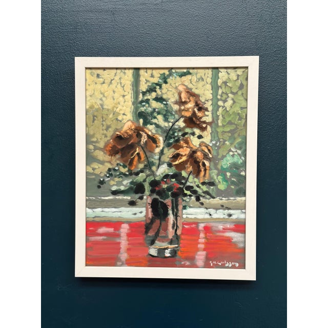 Gustav Herbert Carlsson, Withered Roses, 1950s, Oil on Paper, Framed For Sale - Image 17 of 17