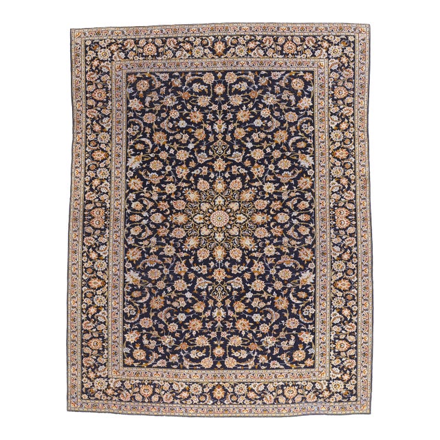 Vintage Persian Kashan Rug, 10'01 X 13'00 For Sale