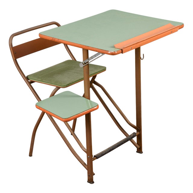 Vintage Folding School Desk For Sale