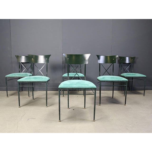 Mid-Century Modern Vintage Dining Chairs from Belgo Chrom, 1970s, Set of 6 For Sale - Image 3 of 9