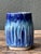 Blue Vintage Studio Pottery Blue Ceramic Vase For Sale - Image 8 of 18
