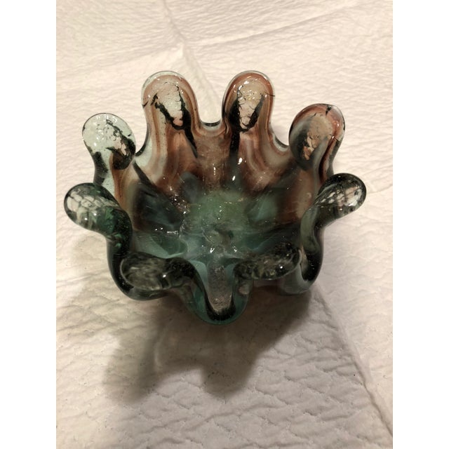 Brown Vintage Blown Glass Dish/Bowl/Ashtray For Sale - Image 8 of 8