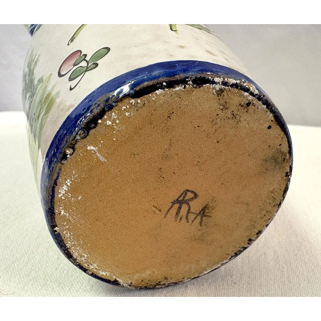 Vintage Signed French Faïence Hand Painted Pottery Teapot For Sale - Image 11 of 12