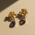 Not Yet Made - Made To Order Lotus Amethyst Drop Earrings, Pair For Sale - Image 5 of 7