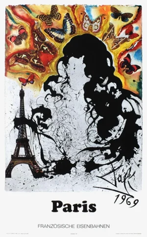 1969 Salvador Dali Paris Poster