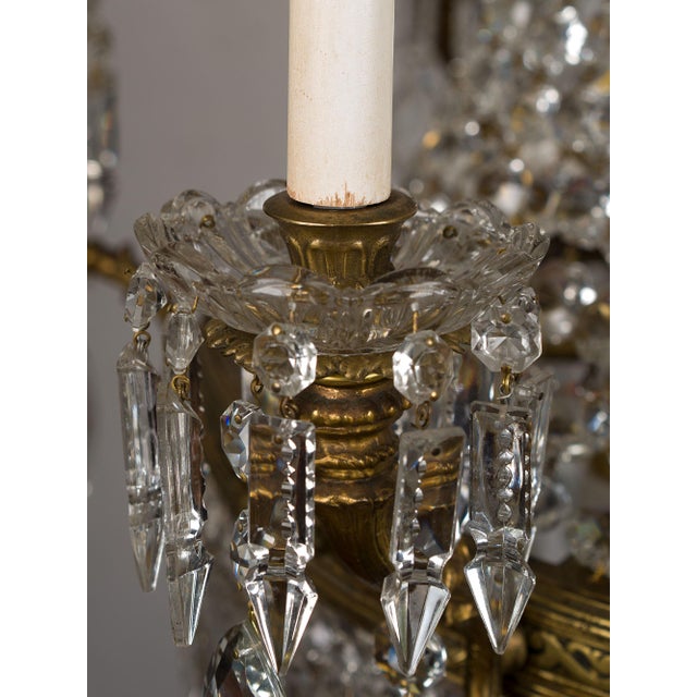 Large Italian Beaded Crystal Basket Chandelier, 1920s For Sale - Image 11 of 17