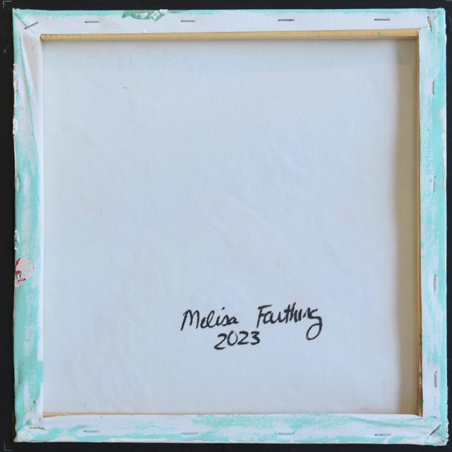 Contemporary Modern Abstract Oil Painting W/ Antiqued Gold Wood Frame For Sale In Los Angeles - Image 6 of 7