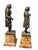 French Fine Pair 19th Century Bronze & Marble Classical Sculptures Voltaire & Rousseau For Sale - Image 3 of 11