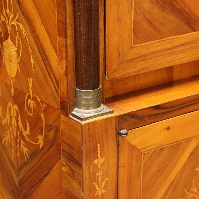 Vintage Empire Secretaire in Walnut For Sale - Image 6 of 14