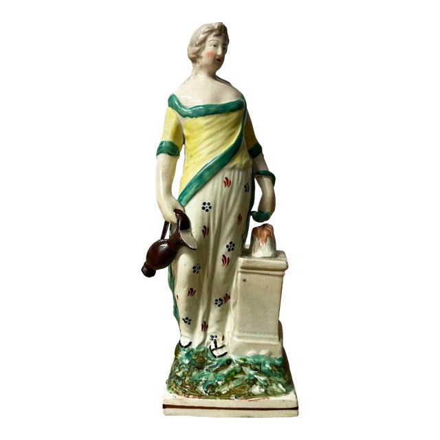 Early 19th Century Georgian Staffordshire Pearlware Neoclassic Greek Figure For Sale