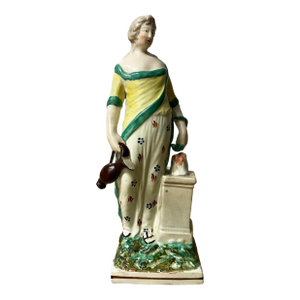 Early 19th Century Georgian Staffordshire Pearlware Neoclassic Greek Figure