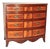 American Federal Feathered Birch and Mahogany Bow Front Chest of Drawers For Sale