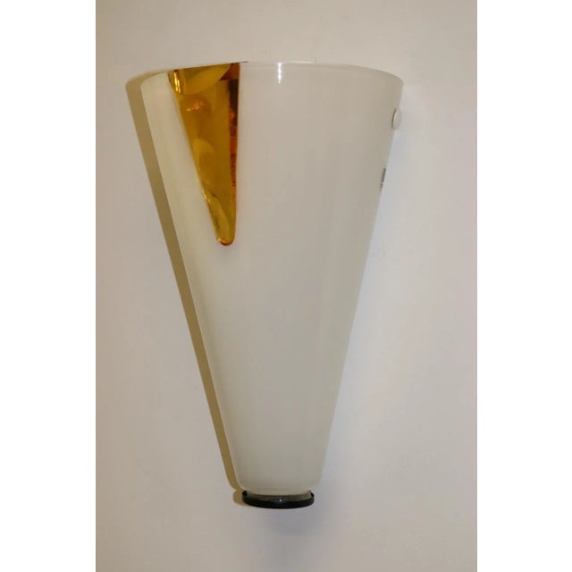 Glass Rosanna Toso "Mara" Murano Glass Wall Lamp, Mid-Century Modern For Sale - Image 7 of 13