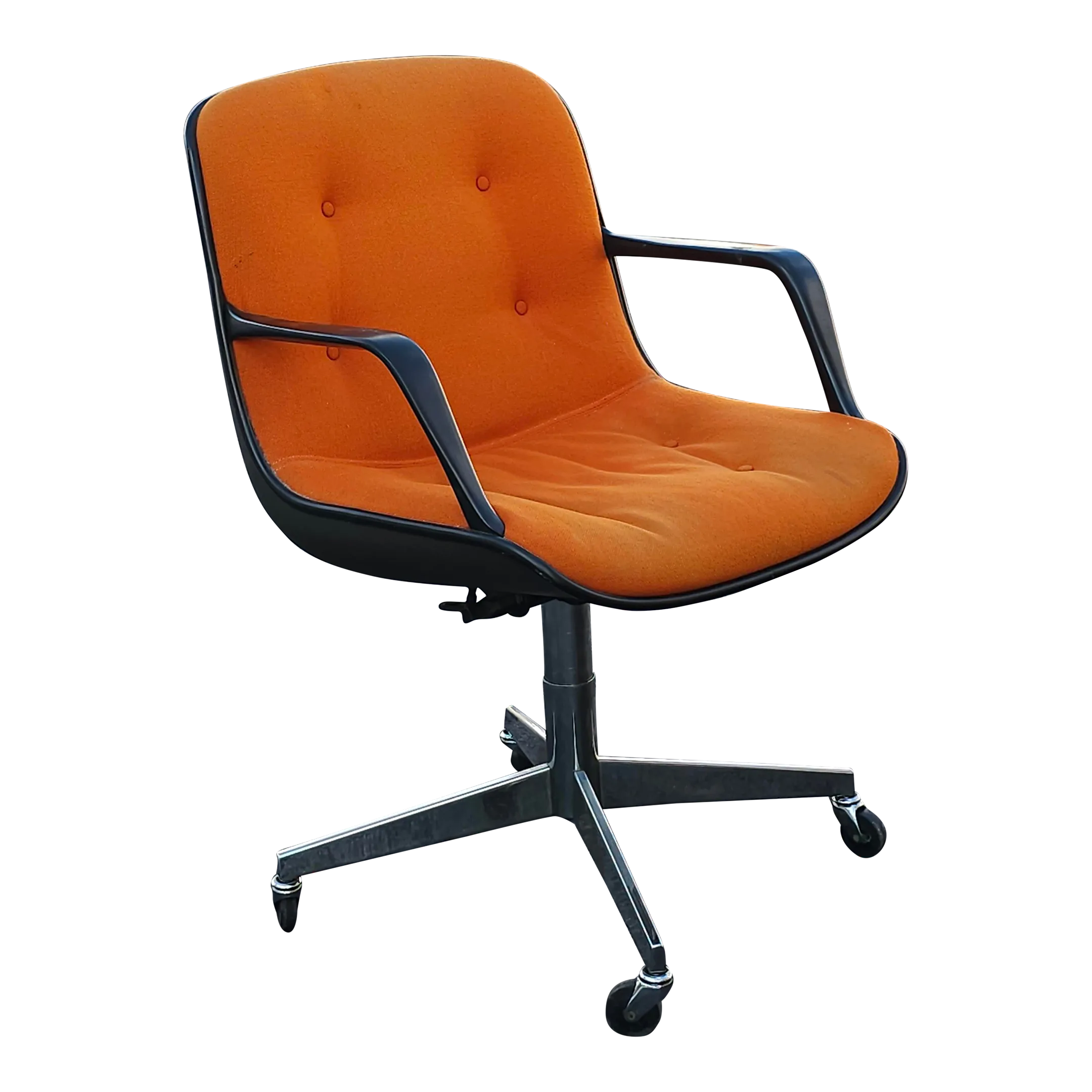 Mid Century Charles Pollock Style Steelcase Rolling Office Chair