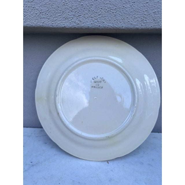 French Country Majolica Oranges Plate Keller & Guerin Saint Clement For Sale - Image 3 of 3