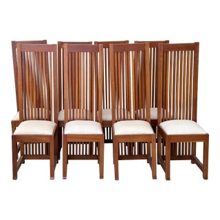 1970s Set of 8 Robie Chairs in the Style of Frank Lloyd Wright For Sale