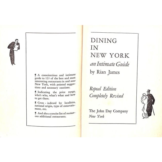 "Dining in New York an Intimate Guide" 1934 James, Rian For Sale - Image 10 of 12