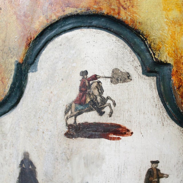 Wood Continental Painted and Lacca Povera Decorated Corner Cabinet, 19th Century For Sale - Image 7 of 13