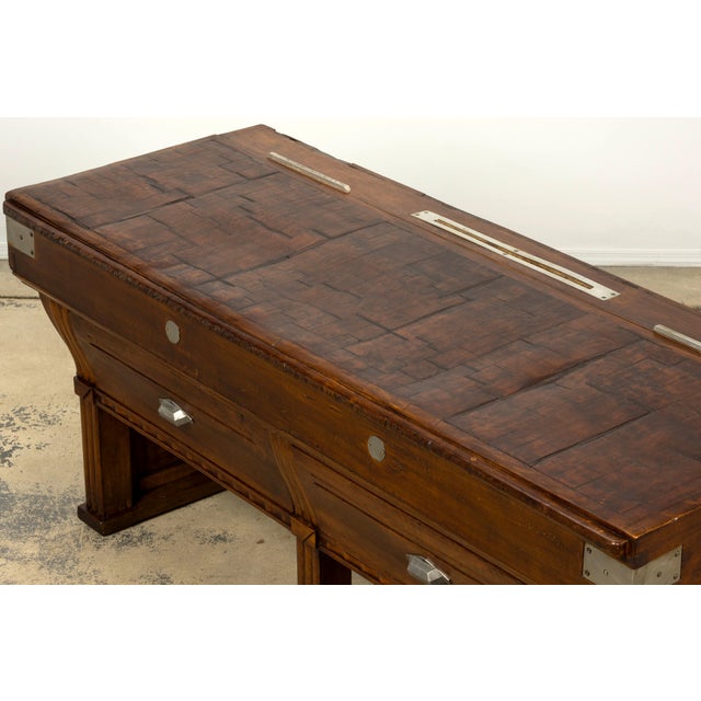 1920s French Art Deco Butcher Block Table, Beech Wood, Provence For Sale - Image 11 of 18