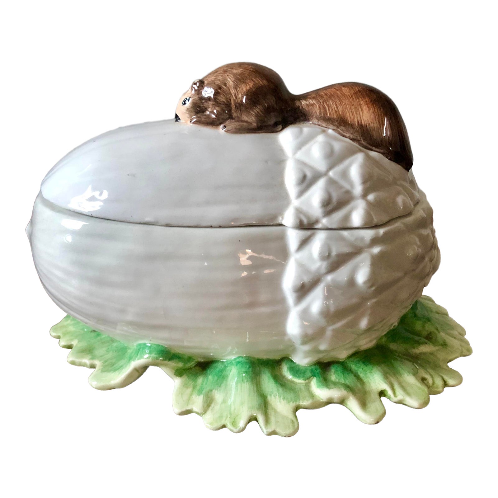 Vintage Meiselman Imports Italian Pottery Squirrel Nut Dish Chairish